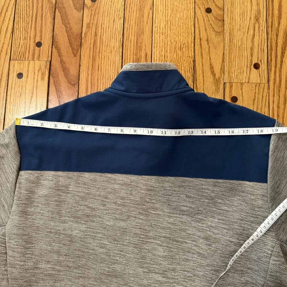 Mens Orvis Bonded Mesh Full Zip Jacket - Light Gray & Blue - Sz. M Pockets - Picture 8 of 13